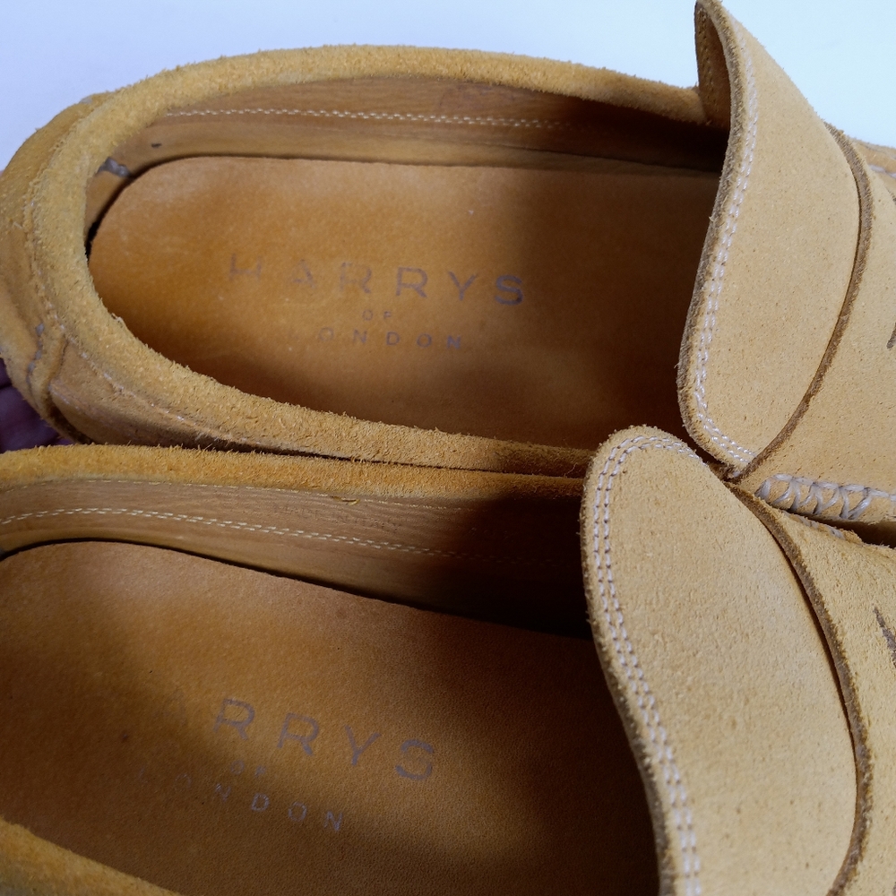 Harry's of London Yellow Suede Driving Moccasin/Penny Loafer - Picture 11 of 15